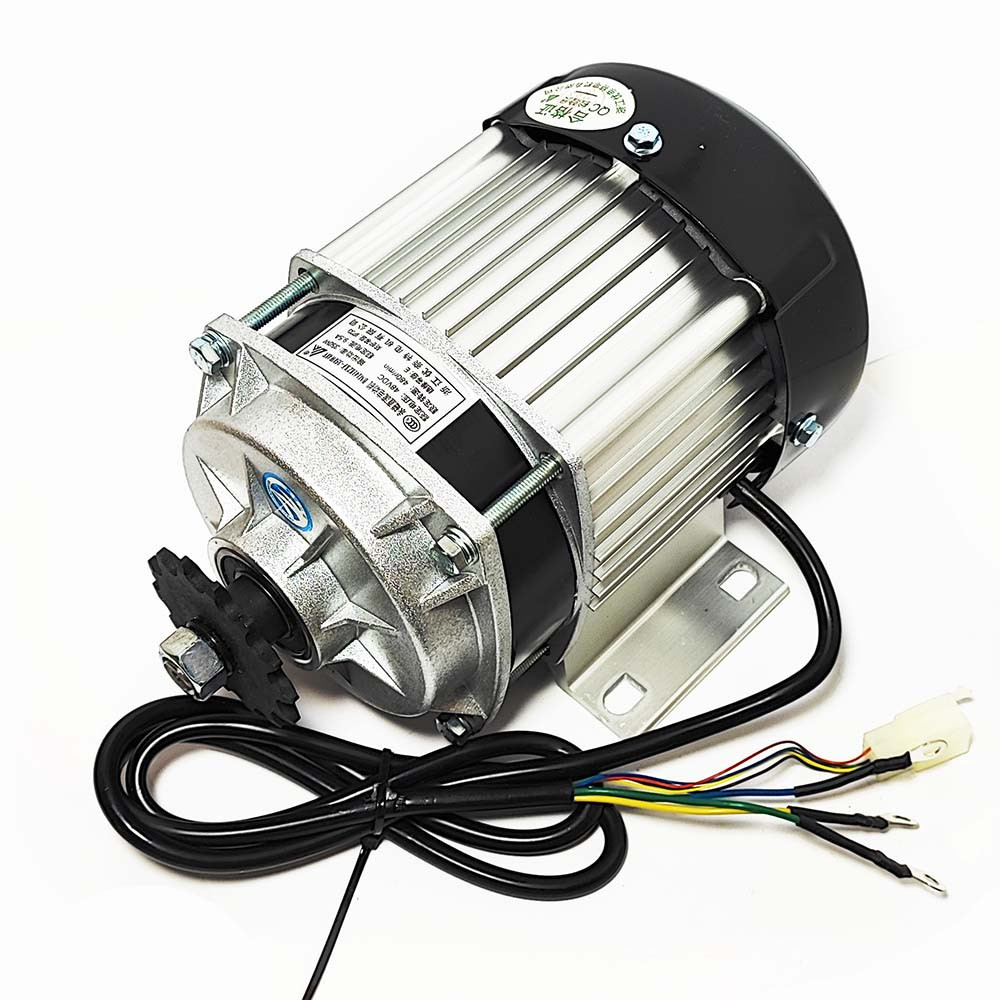 Електромотор безколекторний BLDC 48 вольтів 350 ватів редукторний, фото 1