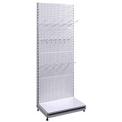 Стелаж перфорований Рістел 1900х600 мм, стелаж торговий приставний, стелаж для інструментів, стелаж для деталей, стелаж в магазин