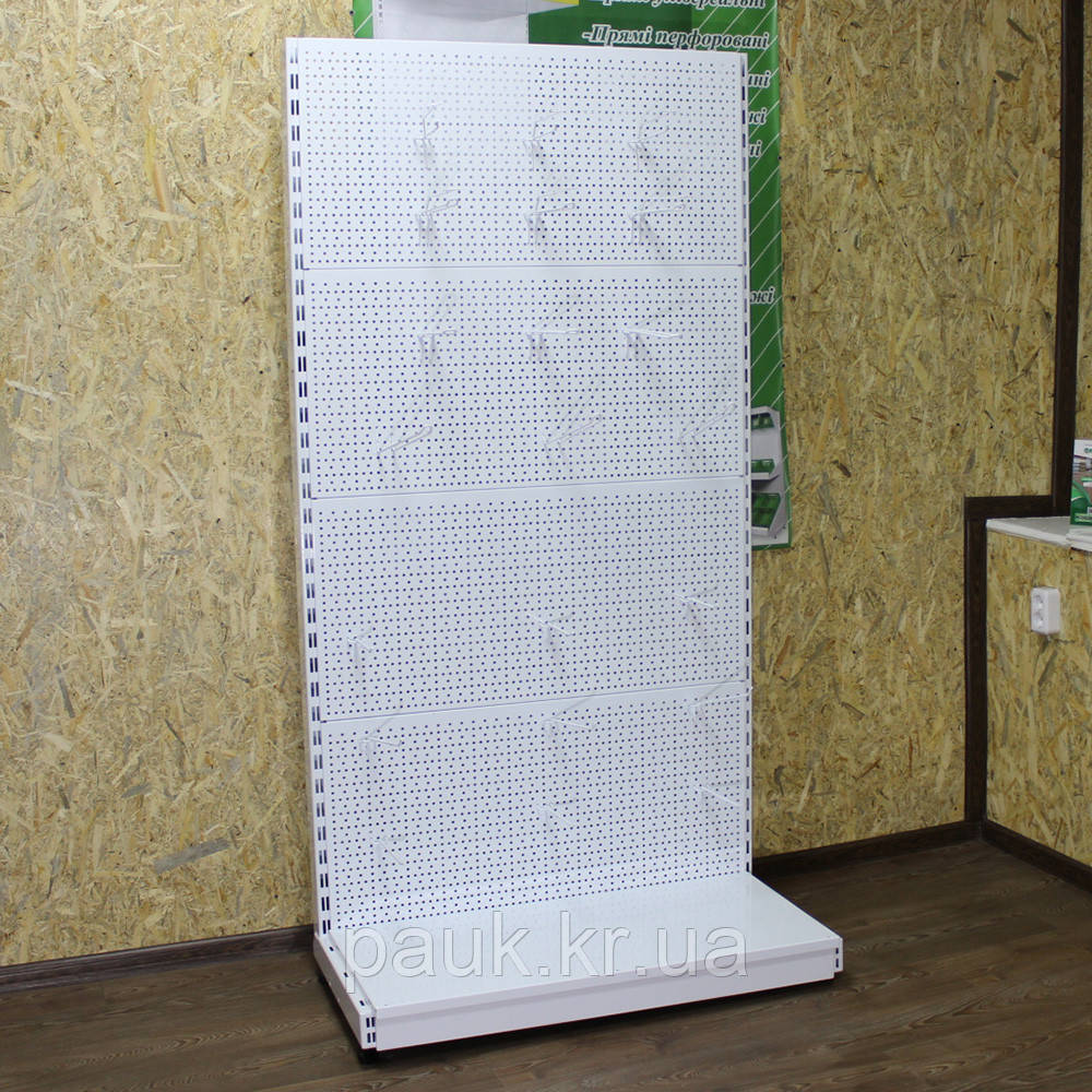 Стелаж перфорований Рістел 1900х950 мм, стелаж торговий приставний, стелаж для інструментів, стелаж для деталей, стелаж в магазин, фото 1