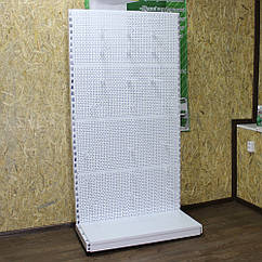 Стелаж перфорований Рістел 1900х950 мм, стелаж торговий приставний, стелаж для інструментів, стелаж для деталей, стелаж в магазин