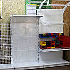 Стелаж перфорований Рістел 1900х950 мм, стелаж торговий приставний, стелаж для інструментів, стелаж для деталей, стелаж в магазин, фото 7