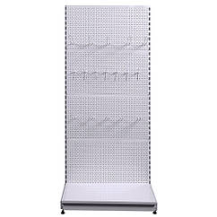 Стелаж перфорований Рістел 1900х750 мм, стелаж торговий приставний, стелаж для інструментів, стелаж для деталей, стелаж в магазин