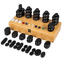 Набір каменів для масажу 64 шт Професійні базальтові камені для масажу Камені для стоун-масажу