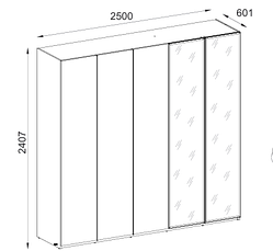 Смарт шафа RIMINI 5D, колір Дуб кремона торро, фото 3