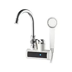 Водонагрівач ZERIX ELW22-W 3 kW проточний, на СТІНУ (зі шлангом та лійкою) (ZX4933)