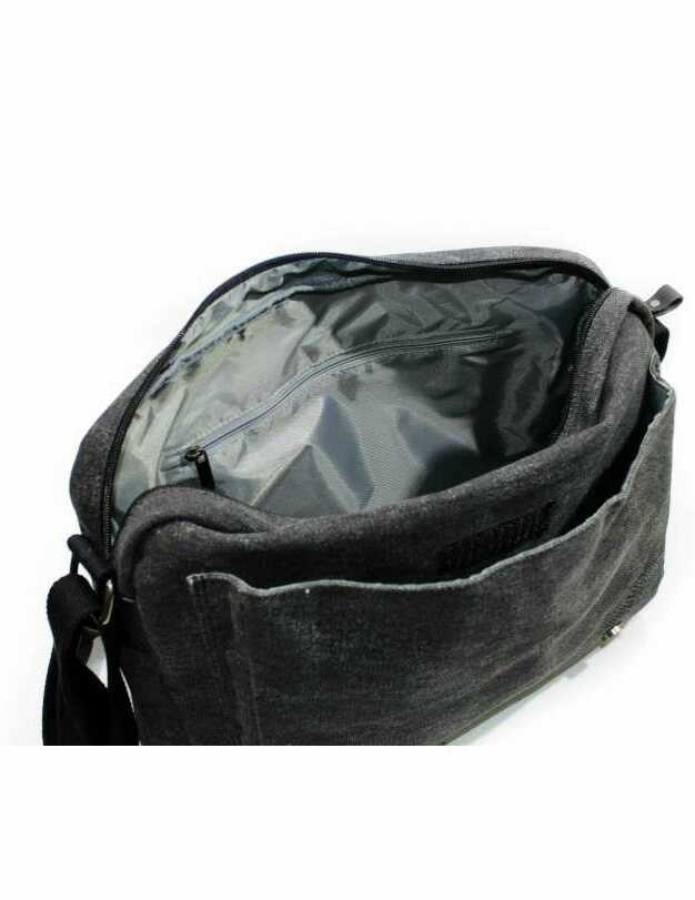 Маленькая мужская сумка через плечо из ткани сумка-почтальон для работы 6584 - фото 3 - id-p480664131