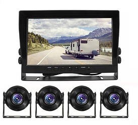 Монітор у 10 дюймів 4-х канальний+ кронштейн+ 4 камери