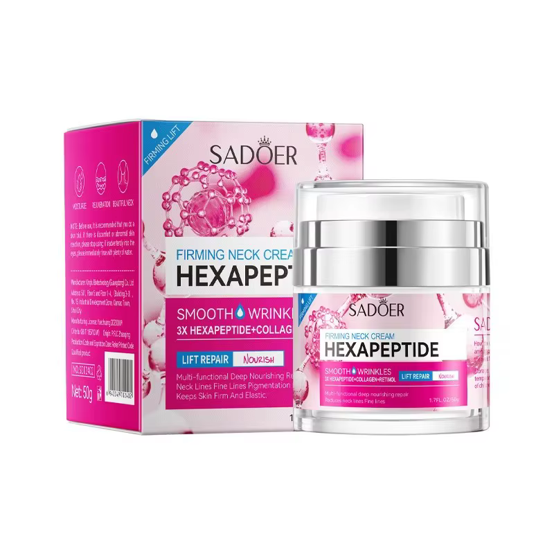Крем для шиї SADOER Hexapeptide, зміцнюючий, підтягуючий з гексапептидом 50 г