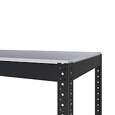 Стелаж | 1960–2500 мм | чорний | різні розміри | 150 кг/полка | ДСП полки 16 мм | металевий | оцинкований | ЧК-81, фото 3