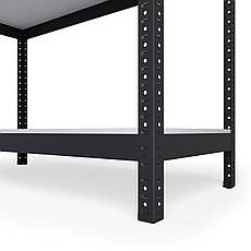 Стелаж | 1960–2500 мм | чорний | різні розміри | 150 кг/полка | ДСП полки 16 мм | металевий | оцинкований | ЧК-81, фото 5