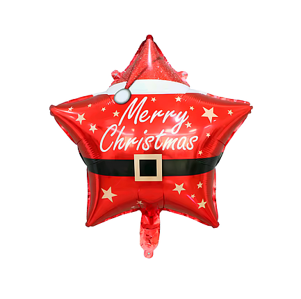 Новорічна кулька зірка Merry Christmas 45см (18") | Новий рік, фото 1