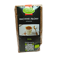 Насіння льону органічне, 300 г, Organic Country