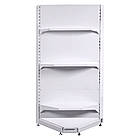 Кутовий стелаж внутрішній 1900х90 Рістел, приставний металевий стелаж, стелаж торговий кутовий, металевий стелаж в кут, фото 2