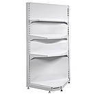 Кутовий стелаж внутрішній 1900х90 Рістел, приставний металевий стелаж, стелаж торговий кутовий, металевий стелаж в кут, фото 3