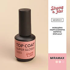 MIRAMAX TOP Coat Supper Glossy, 15 мл., ТОП Супер-Блиск без липкого шару