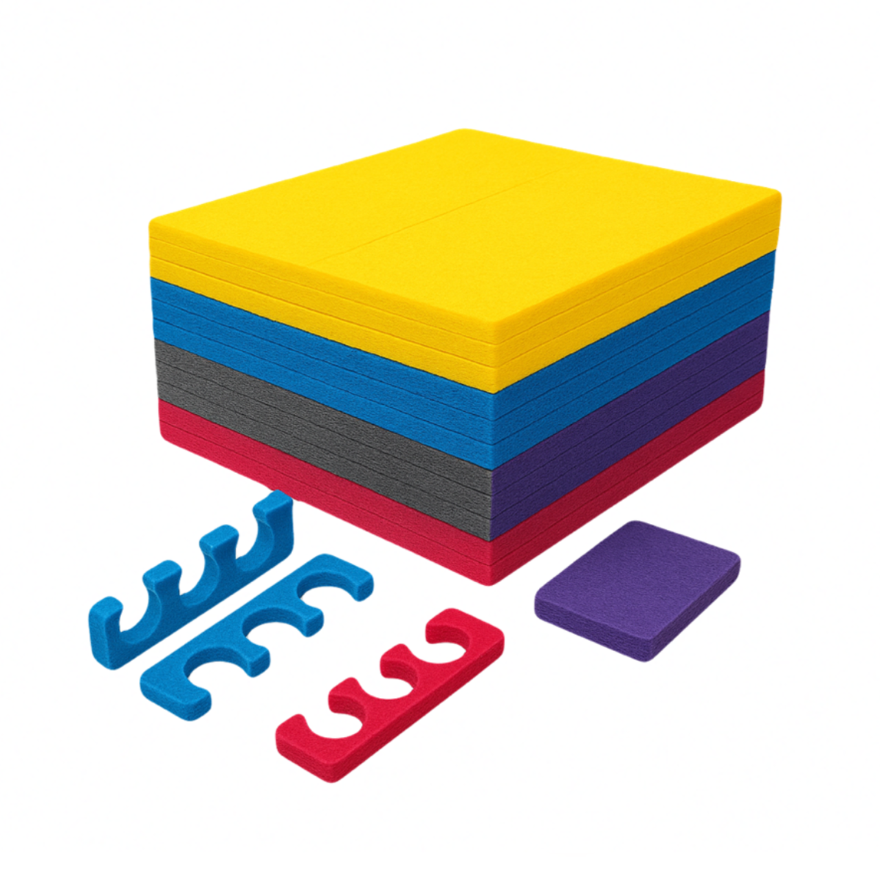 Роздільники для педикюру м'які, різнокольорові, 50 шт