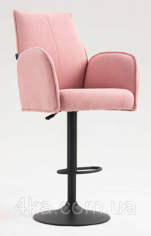 Крісло барне HR280W, букле, пудра, база чорна