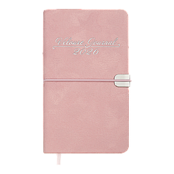 Щотижневик датов. 2026 кишеньк. VELOUR, 85*153, рожевий, штуч. шкіра