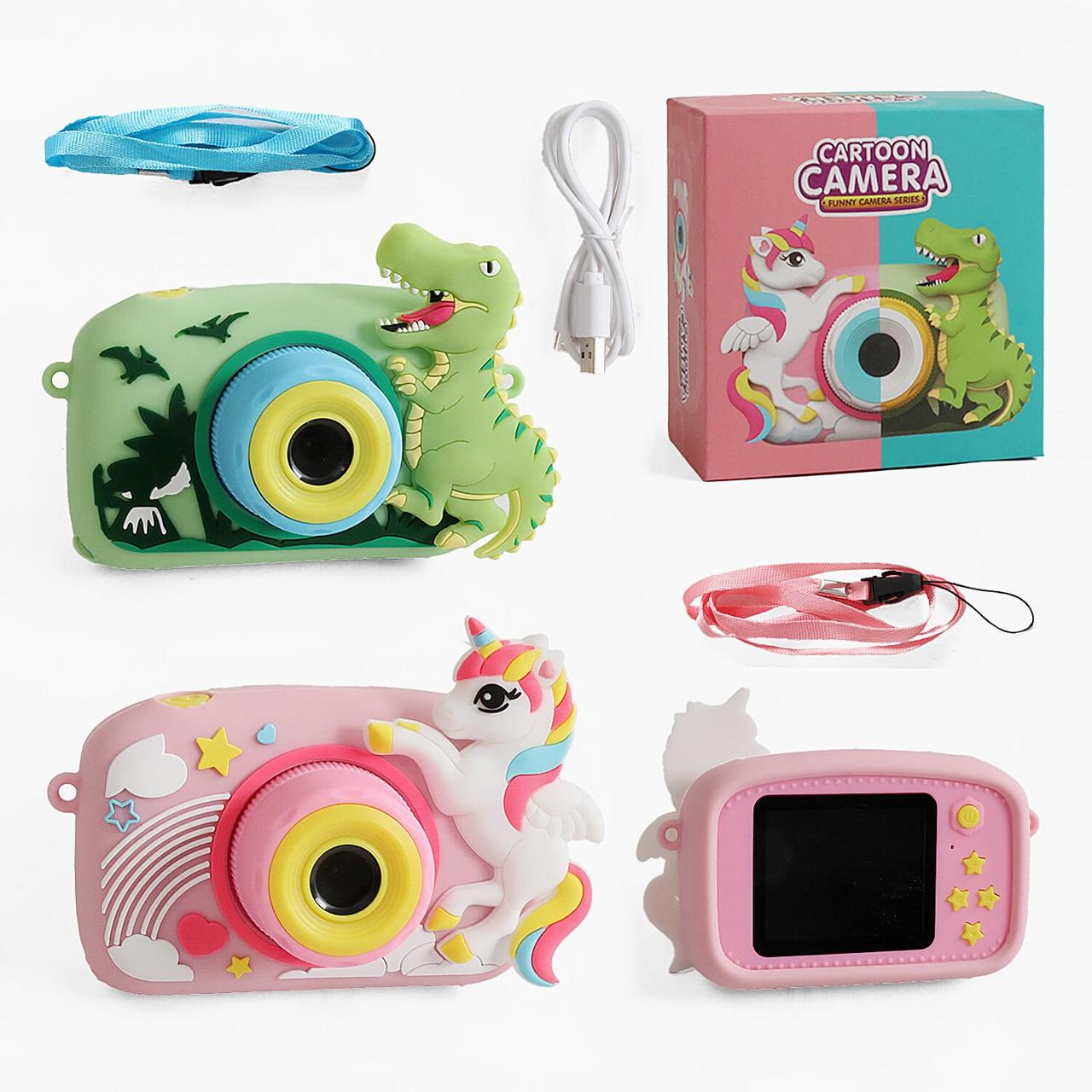 Фотоапарат цифровий дитячий Єдиноріг XL 900, відео, фото, ігри, прослуховування музики, microSD, фото 1