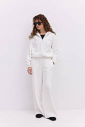 Жіночий спортивний костюм із флісу зі зіп-худі та прямими штанами