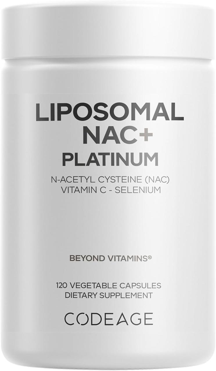 CodeAge Liposomal NAC+ Platinum / Ліпосомальний НАК N-ацетил L-цистеїн 120 капсул