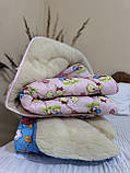 Дитяча ковдра з відкритим хутром/дитяча хутряна ковдра, фото 5