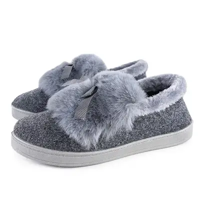 Капці жіночі сірі з хутром теплі домашні тапочки з задніком комфортні якісні