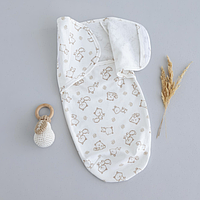 Кокон пелюшка на липучці "Лисички" футер з начосом 56 (0-1міс)