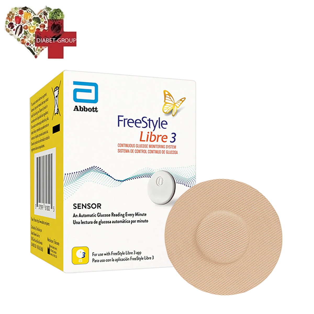 Сенсор FreeStyle Libre 3 (Фристайл Лібре 3) 1 пак. і 1 тейп у комплекті