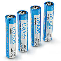 Батарейки SEVEN LR03 AАA 1.5V 4 шт, фото 4