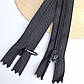 Потаємна блискавка 25см Китай щільна нейлонова основа колір чорний, фото 2