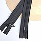 Потаємна блискавка 25см Китай щільна нейлонова основа колір чорний, фото 3