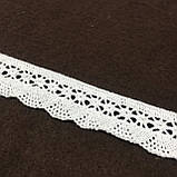 Мереживо бавовняне біле вузьке 2,5 см, фото 2