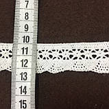 Мереживо бавовняне біле вузьке 2,5 см, фото 3