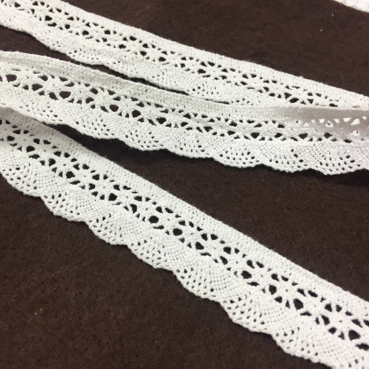 Мереживо бавовняне біле вузьке 2,5 см, фото 1