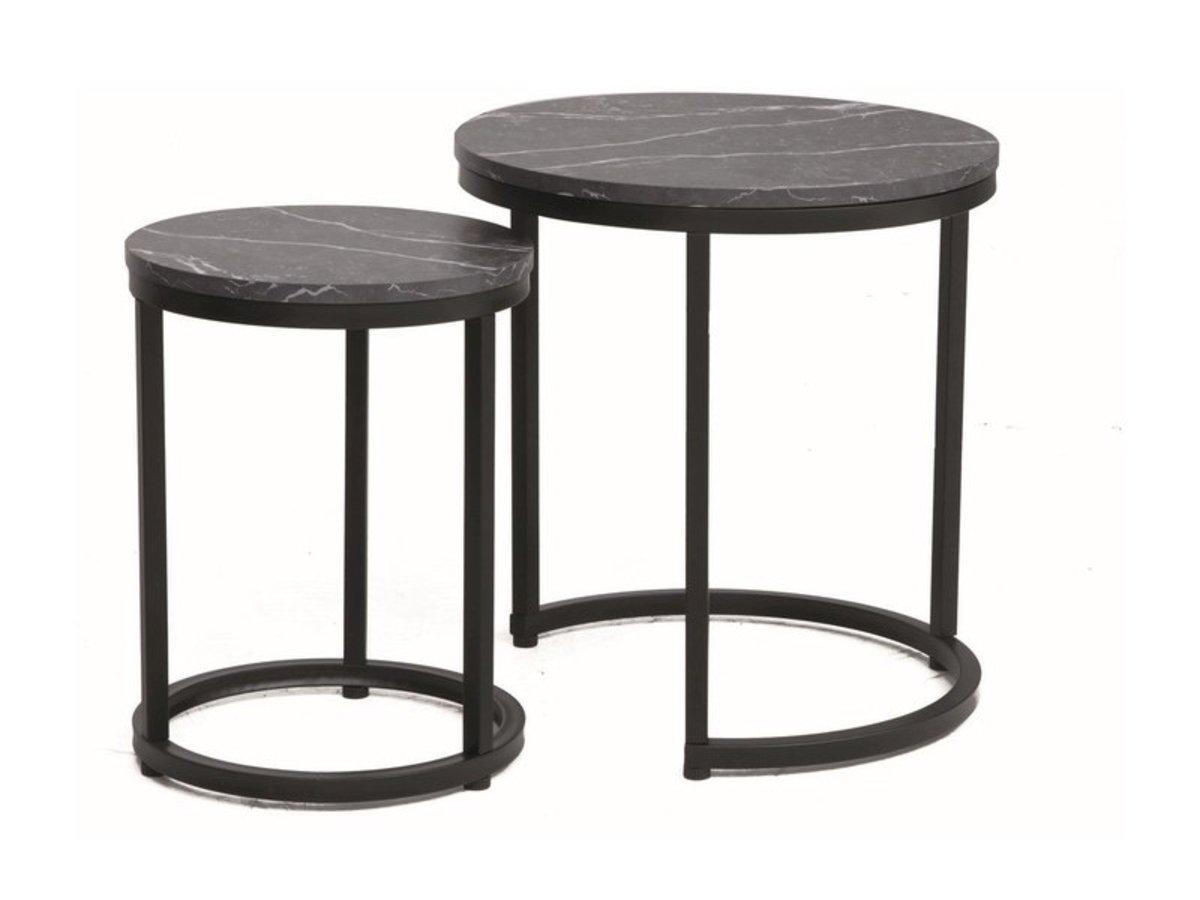 Журнальний столик HOLA чорний ефект мармуру/чорний (комплект), Арт.66461