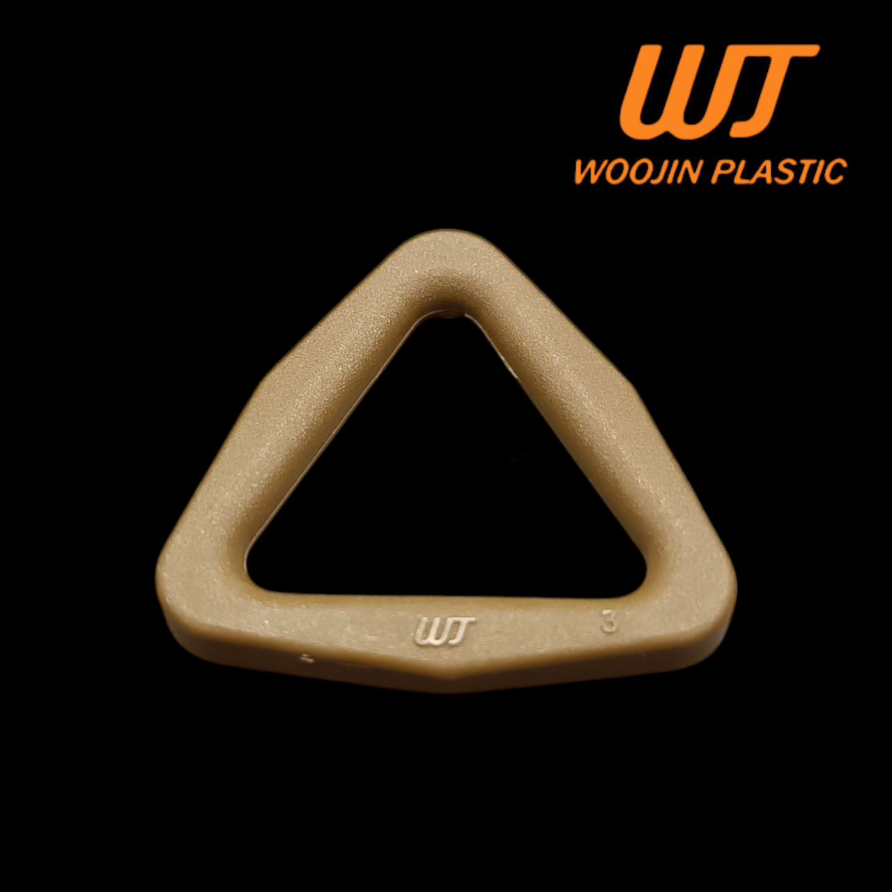 Рамка трикутна 25 мм Triangle WJ, Woojin Plastic ацеталь колір Койот, фото 1