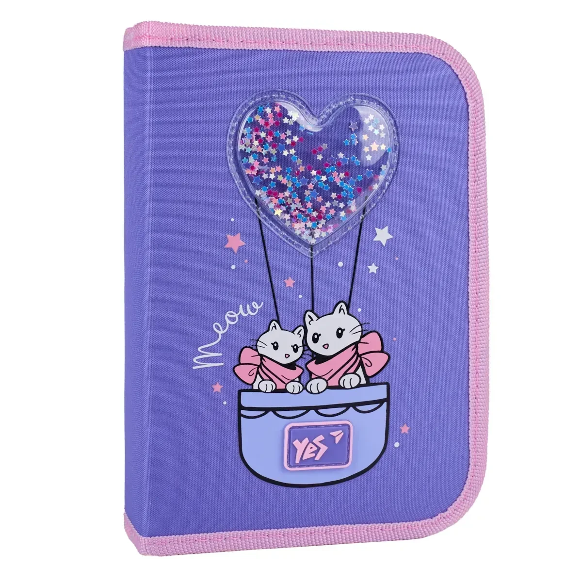 Пенал твердий YES одинарний з двома клапанами HP-04 Purr Meow, фото 1