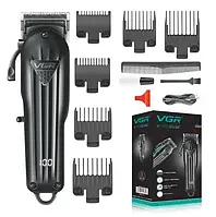 Беспроводная машинка для стрижки волос VGR V-282 Машинка для стрижки на аккумуляторе бесшумный триммер
