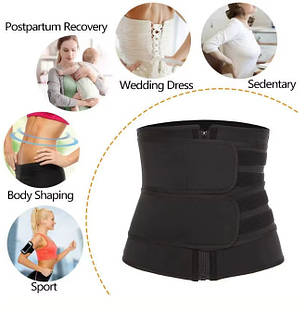 Неопреновий пояс-триммер для корекції фігури, післяродовий, пояс для фітнесу, XXL, фото 2