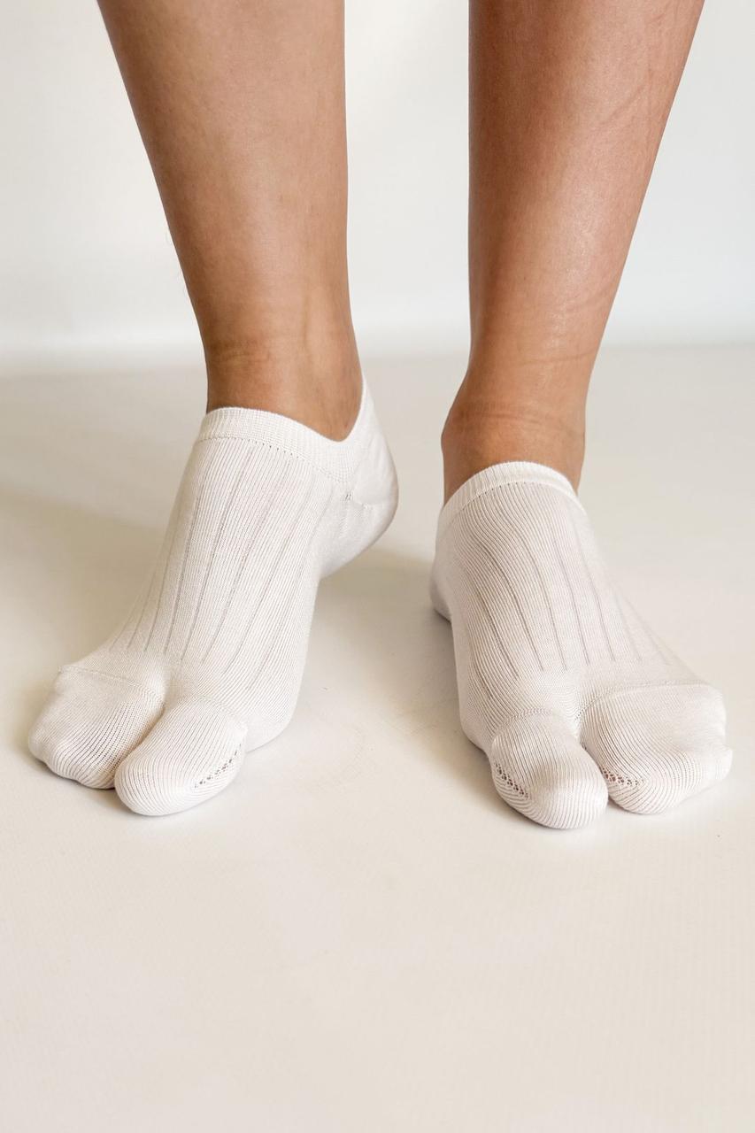 Шкарпетки сліди табі жіночі 36-40 Velina Apmi білий, фото 1
