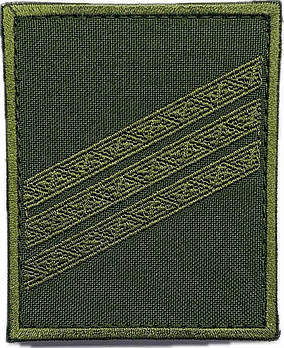 Нашивка курсівка 3 курс навчальних закладів ЗСУ (загальновійськова) ОЛИВА