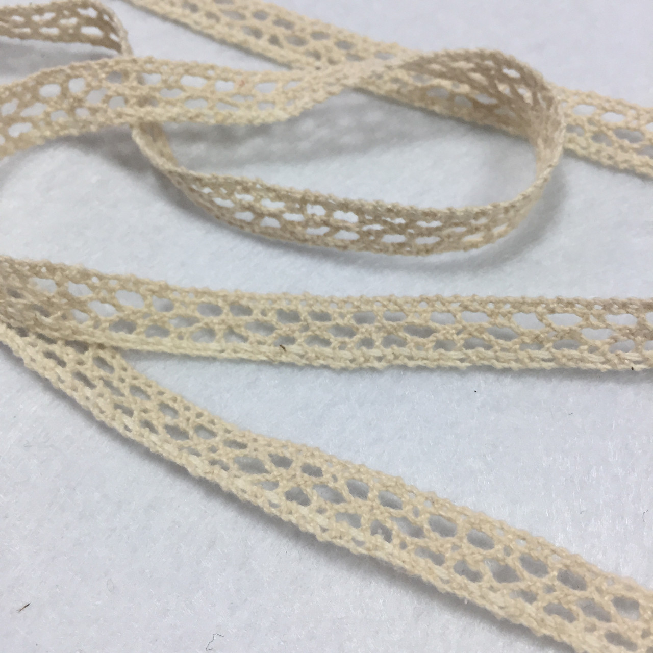 Мереживо бавовняне бежеве вузьке 1 см, фото 1