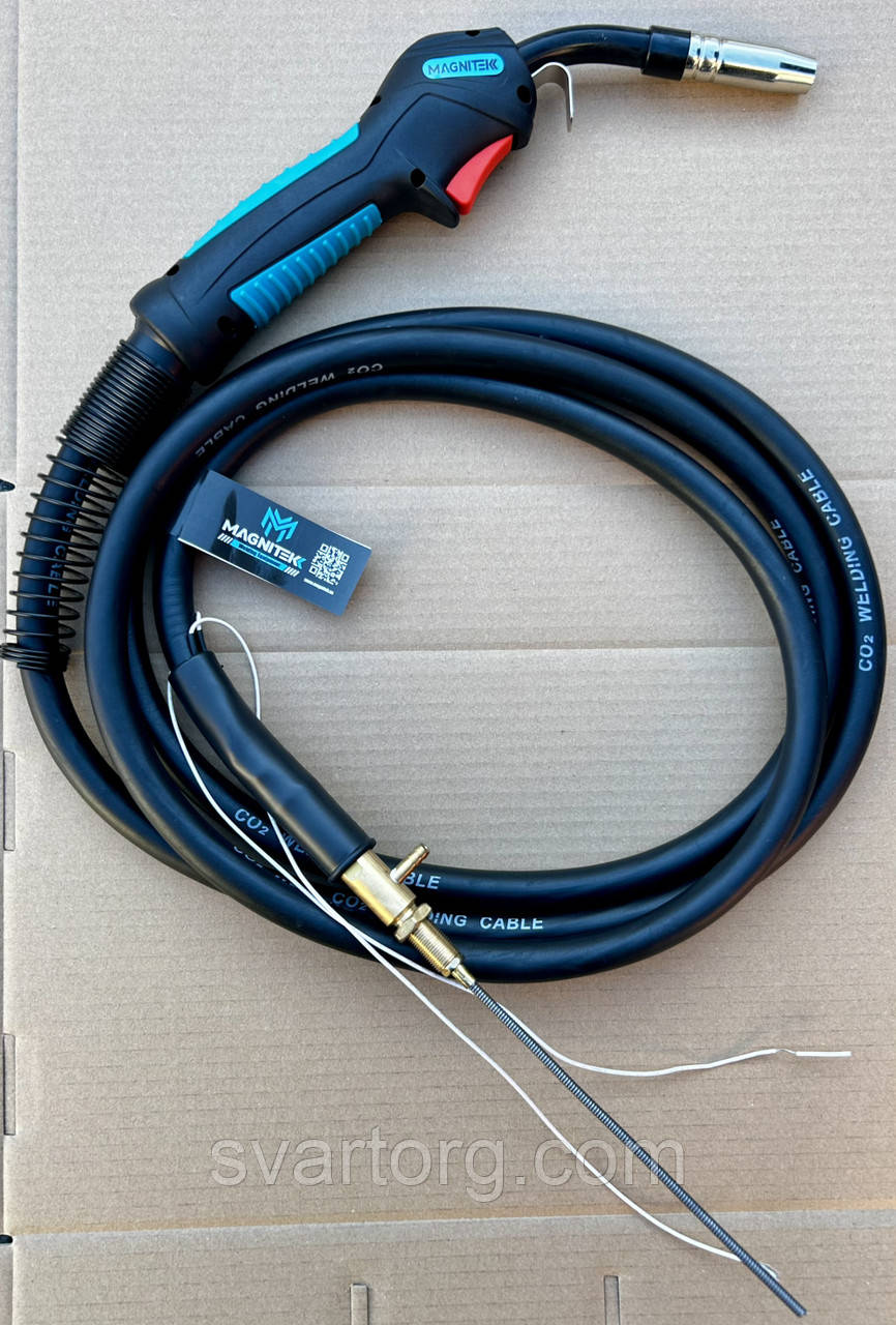 Зварювальний пальник MAGNITEK MB-15AK для напівавтомату, рукав 3 м, штирове з'єднання PDG, фото 1
