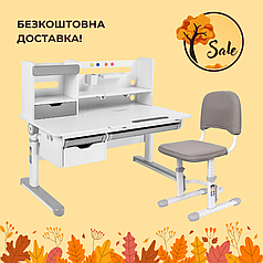 Комплект меблів FunDesk Pensare Grey + дитячий стілець FunDesk SST3D Grey