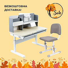 Комплект меблів FunDesk Ginepro Grey + дитячий стілець FunDesk SST3D Grey