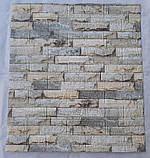 Декоративна самоклеюча 3D панель під пісочну цеглу 700x770x5 мм, фото 2