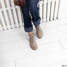 Жіночі зимові черевики з натуральної шкіри темний беж із блискавкою 36-41, фото 2