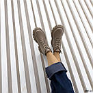 Жіночі зимові черевики з натуральної шкіри темний беж із блискавкою 36-41, фото 3