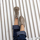 Жіночі зимові черевики з натуральної шкіри темний беж із блискавкою 36-41, фото 5